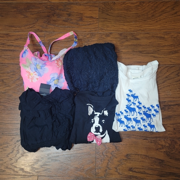Abercrombie kids, girl's lot of 5 pieces, size small, some new with tags